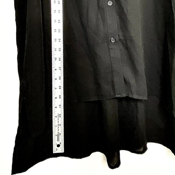 NWT Chico's 3 Lengthened Layer Bevin Basic Tank Top Sheer Black Button Down XL - Picture 8 of 10